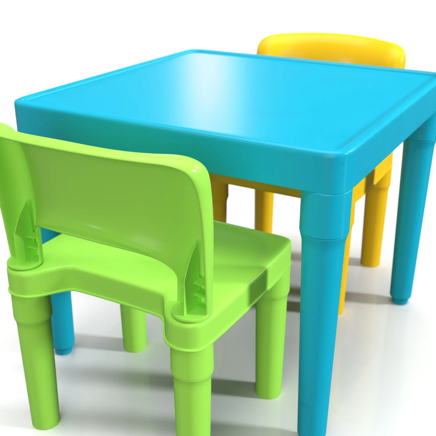 Humble Crew Aqua Lightweight Plastic Table And Chair PBR 3D Model_05